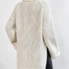 Cozy Side - Slit Turtleneck Sweater - Padronn