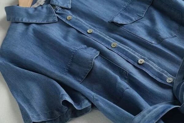 Denim Belted Shirt Dress - Padronn