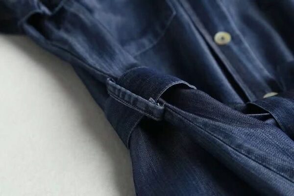 Denim Belted Shirt Dress - Padronn